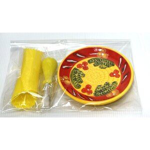 Ceramic Garlic Grater Plate Set For Garlic,Ginger ,Nutmeg With Peeler & Brush